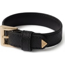 Prada Sport Saffiano Siyah Deri Kadın Bileklik