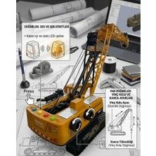 Farbu Oyuncak 4 Buton Fonksiyonlu Sürtmeli Müzikli Sesli Işıklı Ipli Hareketli Vinç Oyuncak Iş Makinesi