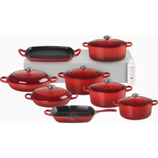 Le Creuset 8 Parça Döküm Profesyonel Tencere-Tava Seti