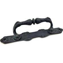 Sylar Antika Tarz Dekoratif Pirinç Dar Yan Çekme Kapı Kolu - 225X37 Mm, Oksit