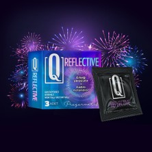 Q Reflective 3'lü Geciktiricili ve Tırtıklı Prezervatif Tüm ürünler gizli paket gönderilir,
