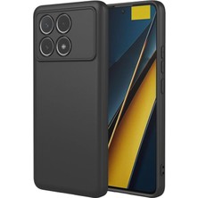 Caseart Xiaomi Poco X6 Pro ile Uyumlu Kapak Kamera Korumalı Içi Kadife Lansman Silikon Kılıf - Siyah