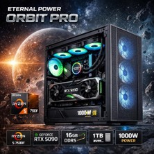 Eternal Power Orbıt Pro Ryzen 5 7500F Rtx 5090 16GB Ddr5 1tb M.2 B650M Wıfı 1000W 360MM Gaming Pc