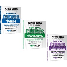 Yediiklim Yayınları Yediiklim 2026 Kpss Lisans Tarih Coğrafya ve Vatandaşlık Konularına Göre 11 Yıl Çıkmış Sorular Seti 3 Kitap
