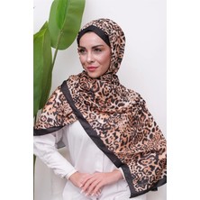 Eyşan İpek Savanna Işıltılı Leopar Desenli Dijital Soft Şal