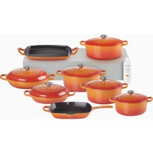 Le Creuset 8 Parça Döküm Profesyonel Tencere-Tava Seti