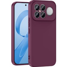 Caseart Xiaomi Poco F8 Ultra ile Uyumlu Kapak Kamera Korumalı Içi Kadife Lansman Silikon Kılıf - Mürdüm