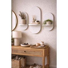 Dekoratif 3 Parça Mebran Duvar Rafı