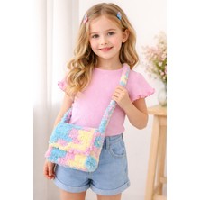 SemFey Kız Çocuk Fluffy Çanta / Peluş Görünümlü Sevimli Çanta