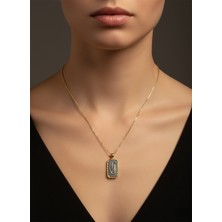 G&a Jewels Koruyucu Yol 925 Ayar Oksitli Yaldız (Altın) Kaplama Gümüş Kolye