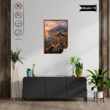 Akıllı Kağıt Türkiye Iller Tablo - Poster Rize (Model-73)