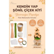 Bee Flower Shop Yavruağzı Şönil Papatya Yapım Kiti (Şönil Hobi Seti)