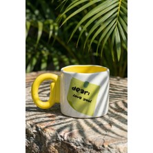 Acar Notes Porselen Kupa Sarı - 485 ml