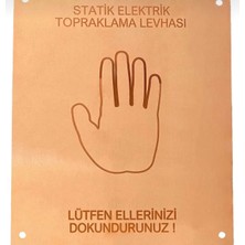 Uzunoğlu Bakır Statik Elektrik Bakır Topraklama Levhası 200X250X1MM (Elektrolitik Bakır Üzeri Lazer Kazıma)