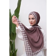 Eyşan İpek Elegant Kazayağı Desenli Dijital Soft Şal