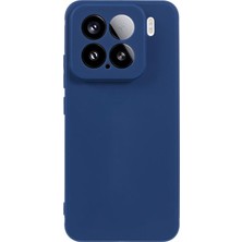 Caseart Xiaomi Mi 15 ile Uyumlu Kapak Kamera Korumalı Içi Kadife Lansman Silikon Kılıf - Lacivert