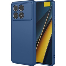 Caseart Xiaomi Poco X6 Pro ile Uyumlu Kapak Kamera Korumalı Içi Kadife Lansman Silikon Kılıf - Lacivert