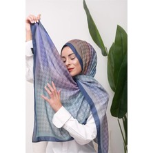 Eyşan İpek Kazayağı Degrade Desenli Dijital Soft Şal