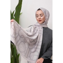Eyşan İpek Halka Zincir Desenli Dijital Soft Şal