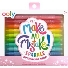 Ooly  Karışık Ooly Make No Mistake Glitter Silinebilir 12’li Keçeli Kalem