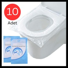 Tg Tek-İş Global 10'lu Seyahat Için Tek Kullanımlık Tuvalet Klozet Oturak Kılıfı, Katlanabilir, Wc Kapak Koruyucu