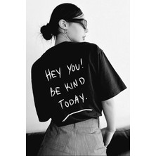 Freedom Baskılı Oversize T-Shirt - Siyah -