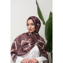 Eyşan İpek Geometrik Desenli Dijital Soft Şal