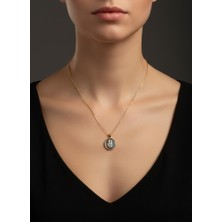 G&a Jewels Koruyucu Dokunuş 925 Ayar Oksitli Yaldız (Altın) Kaplama Gümüş Kolye