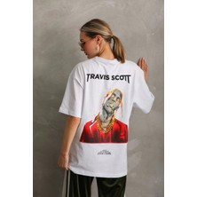 Freedom Baskılı Oversize T-Shirt - Beyaz -