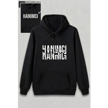 Freedom Sevgililer Günü Özel Kapüşonlu Hanımcı Baskılı Oversize Sweatshirt - Siyah