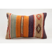 Kilim Wholesale El Yapımı Eski Kilimden Yapılmış Vintage Kırlent Kılıfı, Yün, 40X60 cm