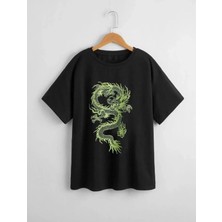 Freedom Baskılı T-Shirt - Siyah -