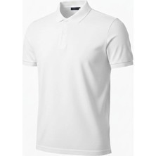 Freedom Erkek Polo Yaka Düğmeli Pike Kumaş Tişört Regular Fit Kısa Kol T-Shirt - Beyaz