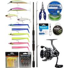 Yek Outdoor Levrek & Çipura Spin Olta Seti Okuma Wave Power 2.74 cm 7-30 gr 2 Parça Spin Kamışı&okuma Safyre SF-4000A Olta Makinesi