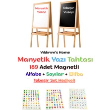 Yıldırım's Home Manyetik Yazı Tahtası Ahşap Malzemeden Üretilmiş 45x110 cm Katlanabilir Özellikli