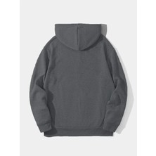 Freedom Düz Kapüşonlu Sweat - Füme