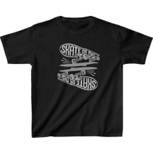 Freedom Baskılı T-Shirt - Siyah -