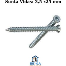 Seka Hand Tools Sunta Vidası 3,5 X25 mm 200'LÜ Paket – Mobilya & Ahşap Uygulamaları Için Güçlü, Paslanmaz Vida Seti