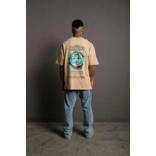 Freedom Sırt Baskılı t-Shirt - Bej -