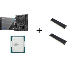 MSI Msı Pro H610M-S Ddr4+Intel I5 12400F+16GB Ddr4 Ram Anakart+Islemcı+Ram Bundle