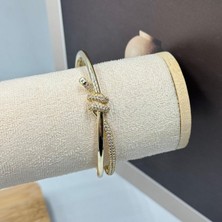 Ca Shopping Kurdele Detay Kuyumcu Işçiliği Altın Kaplama Kelepçe Bileklik