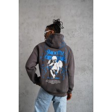 Freedom Yıldırım Baskılı Kapşonlu Sweatshirt - Gri