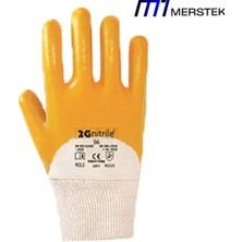 Merstek 2g Sarı Nitril Eldiven - 9 Numara (12 Çift)