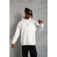 Freedom Kordonlu Arka Maske Kordon Saçlı Kapüşonlu - Beyaz -