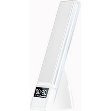 General Ally Dijital Saatli 15W Kablosuz Şarjlı LED Işıklı Katlanabilir Masa LAMBASI-(5775)