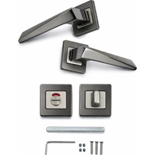 Sofuoğlu Piramit Kare Rozetli Füme Saten Wc