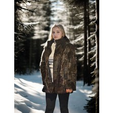 Freedom Uzun Kollu Deri Ceket - Leopar -