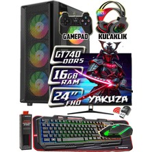 Warbox Yakuza 24" Monitör Xeon X5650 16GB Ram 256GB SSD 250GB HDD GT740 Ddr5-4gb E.kartı Gaming Takım Bilgisayar