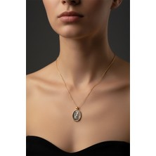G&A Jewels Sessiz Koruyucu - Bastet 925 Ayar Oksitli Yaldız (Altın) Kaplama Gümüş Kolye