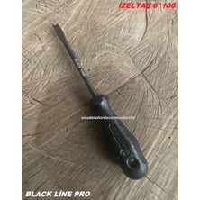 İzeltaş Izeltaş Black Line Pro 200MM Düz Tornavida Carbon Çelik 6,5mm Tornavida Orj